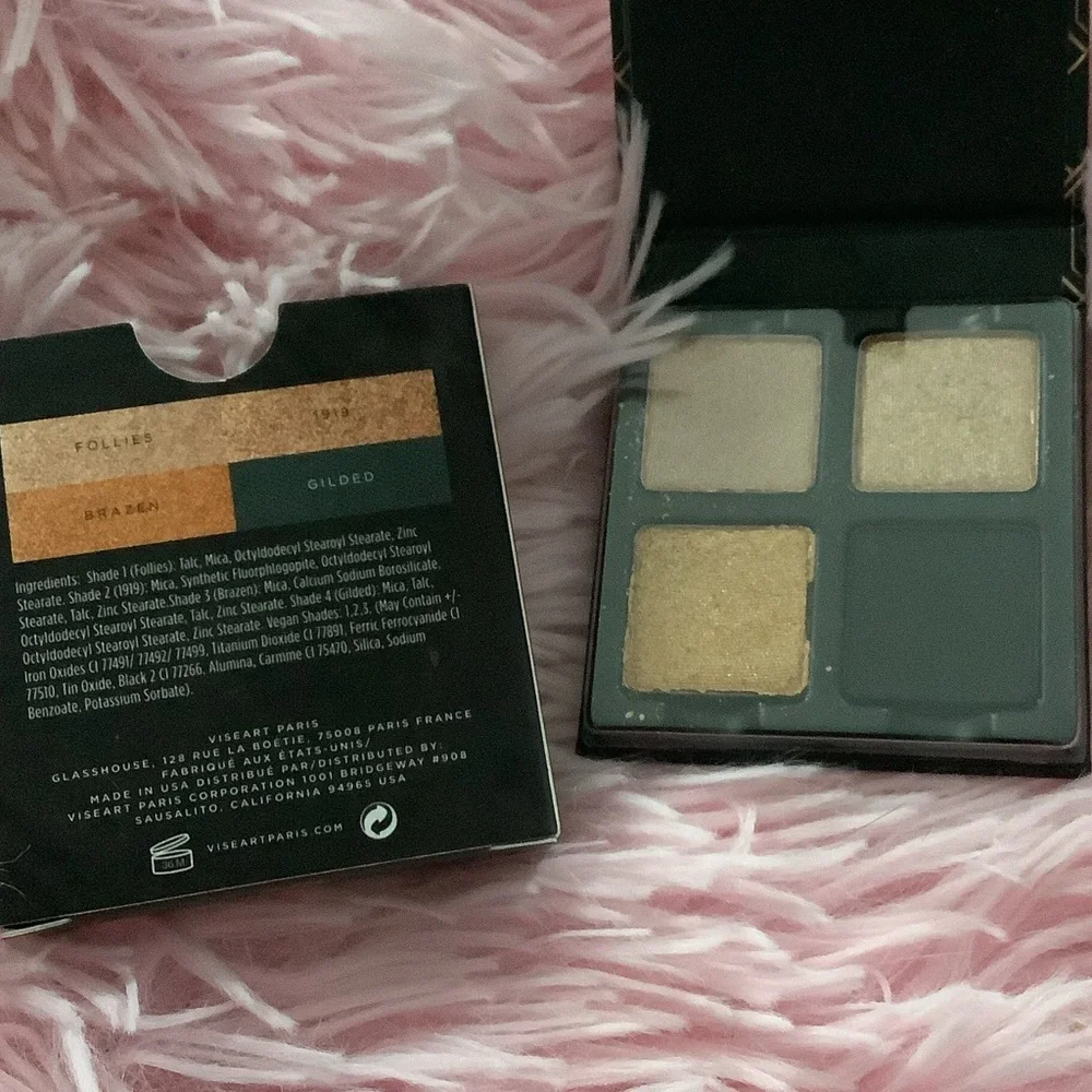New Viseart Petits Fours Mini Boullon Eyeshadow Palette - Gold, Black and Tan